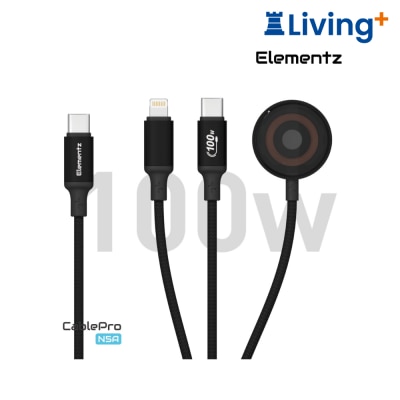 Elementz N5A 100W 三合一多功能快速充電線 (120cm)