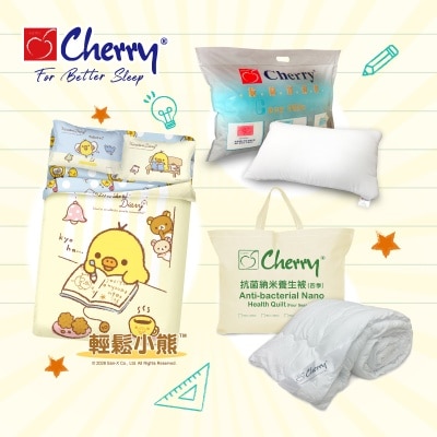 Cherry 新店開張雙重賞 高密度純棉卡通系列單人「三件套+枕頭+被」大滿貫 輕鬆小熊 image