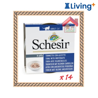 Schesir SchesiR 主食罐系列 [SCH164148] 啫喱(in jelly) 吞拿+白飯魚貓罐頭 85g (4014)