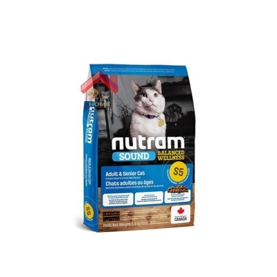 nutram - 紐頓 雞肉、三文魚配方 成貓糧 5.4kg (S5) [NT-S5-5K]