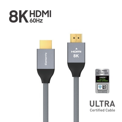 Elementz U8K 8K HDMI 2.1 高清影音傳輸線 (2米 / 官方認證)