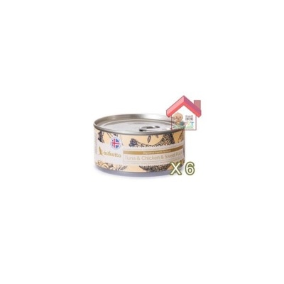 astkatta - Cat Can Albacore Tuna, Free-Range Chicken & Sweet Potato (Digestive Care) 80g x 6