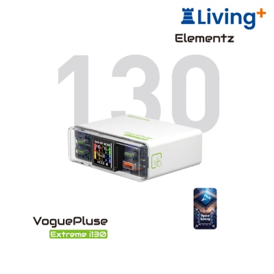 Elementz VoguePluse Extreme i130 130W TFT彩屏 智能自訂分流桌面充電器 image