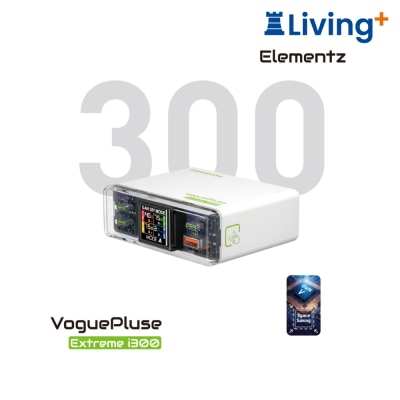 Elementz VoguePluse Extreme i300 300W 3C+1A Smart Desktop Charger (Built in TFT Display) image