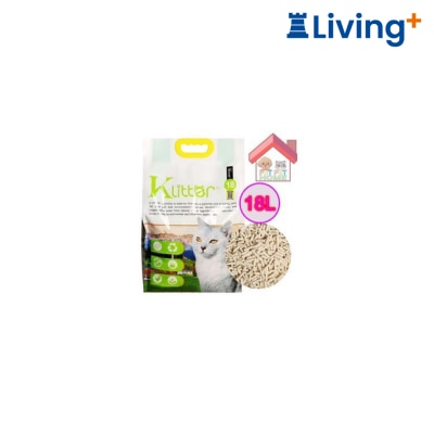KLitter [原裝行貨] 原味 K Litter Double Duty雙效除臭 豆腐貓砂 2.0mm 18L, 新配方加入蘇打粒有疏氣孔 升級版 香港原裝行貨 image
