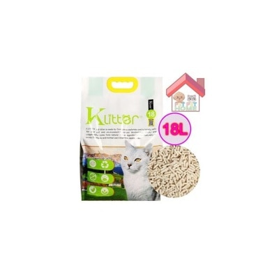 KLitter - [原装行货] 原味 K Litter Double Duty双效除臭 豆腐猫砂 2.0mm 18L, 新配方加入苏打粒有疏气孔 升级版 香港原装行货