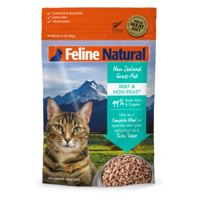 Feline Natural F9 Feline Natural 脫水鮮肉貓糧 – 牛肉及藍尖尾鱈魚配方