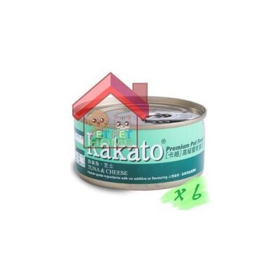 Kakato - 吞拿魚+芝士 貓犬用罐頭 70G * 6罐 (717)